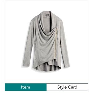 Market and Spruce asymmetrical zip cardigan